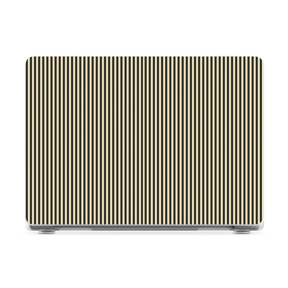 Stripes and the City | Black Pinstripes Laptop Shell