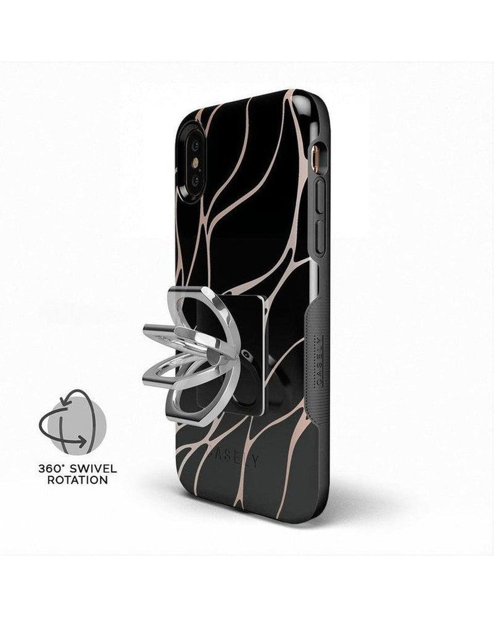 Classic Black iPhone Ring & Kickstand