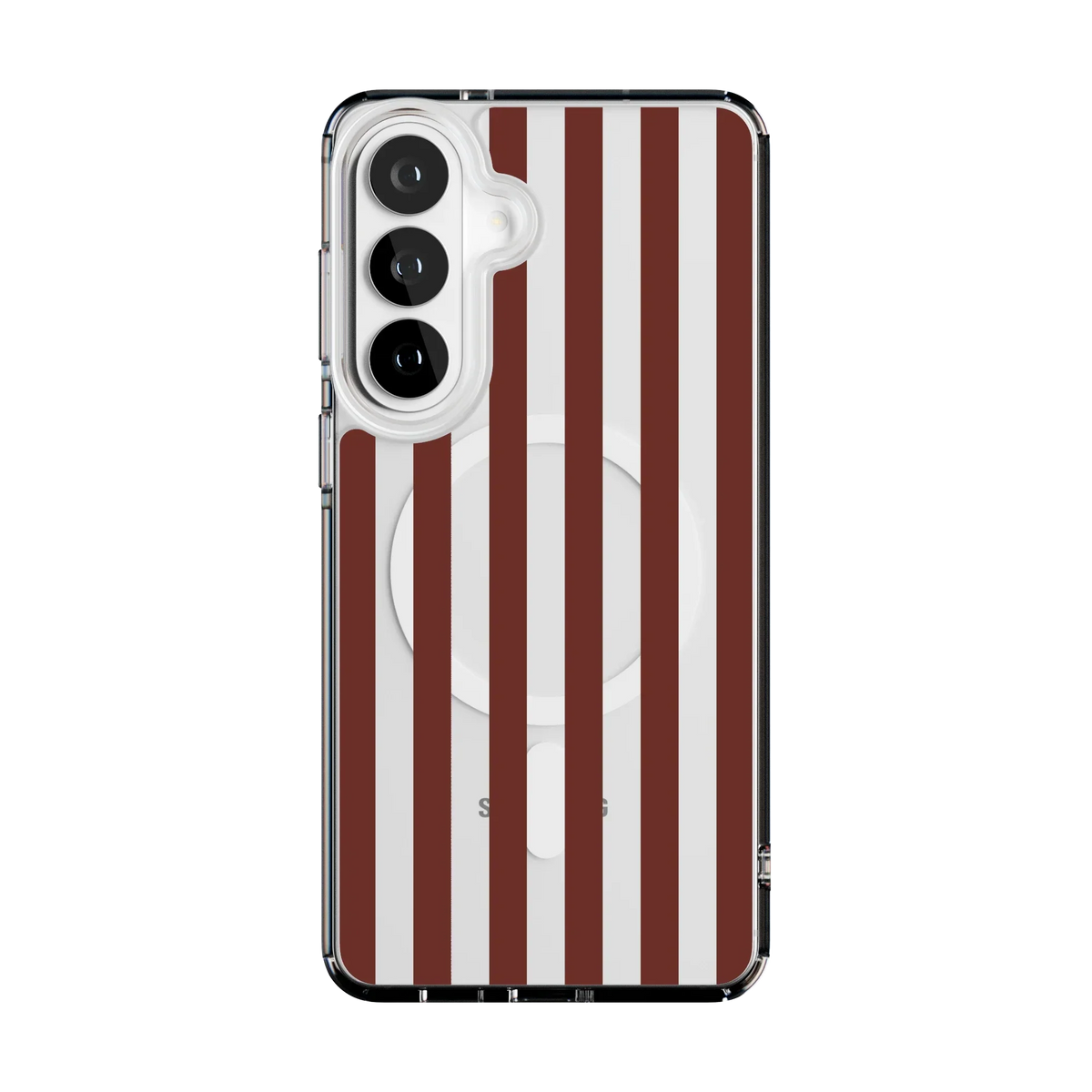Sunday in Brooklyn | Burgundy Stripes Case