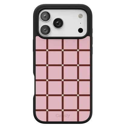 Uptown Gridlock | Pink Checkerboard Case