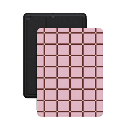 Uptown Gridlock | Pink Checkerboard iPad Case