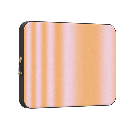 Stripes and the City | Orange & Pink Pinstripe Laptop Case