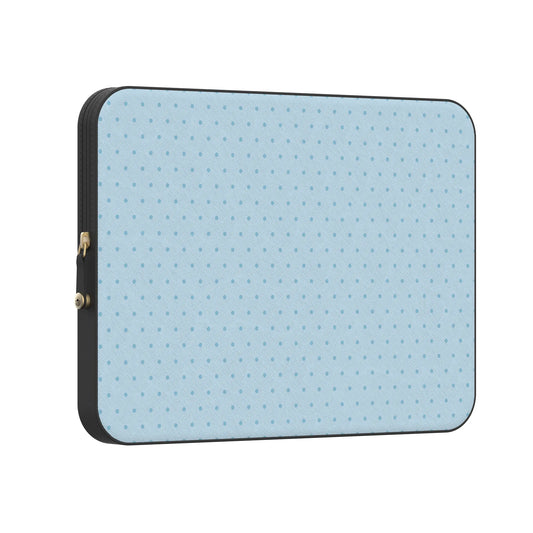 On the Dot | Blue Monochrome Polka Dot Laptop Case