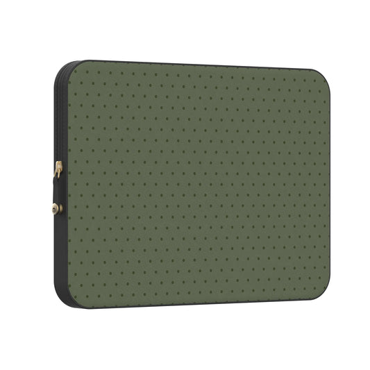 On the Dot | Olive Green Polka Dot Laptop Case