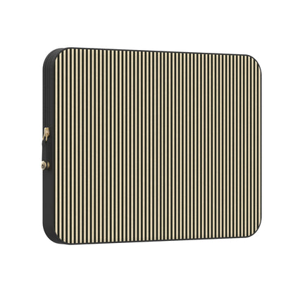 Stripes and the City | Black Pinstripes Laptop Case