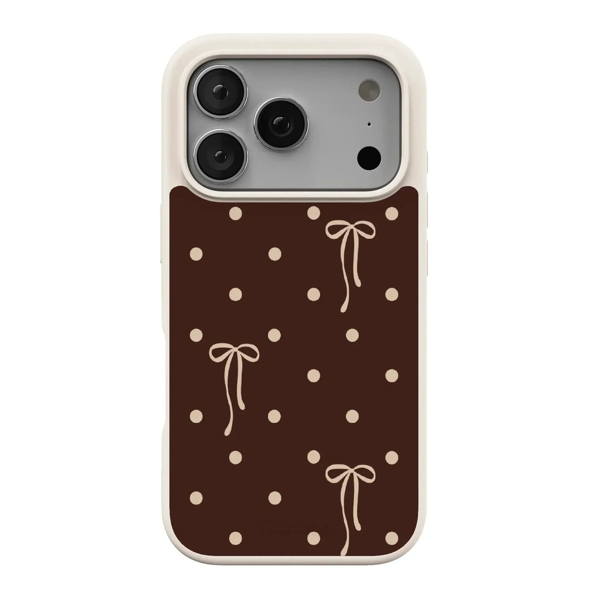 Teddy Bows | Brown Polka Dot Case
