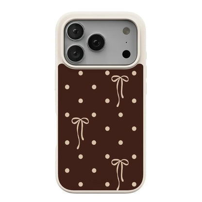 Teddy Bows | Brown Polka Dot Case