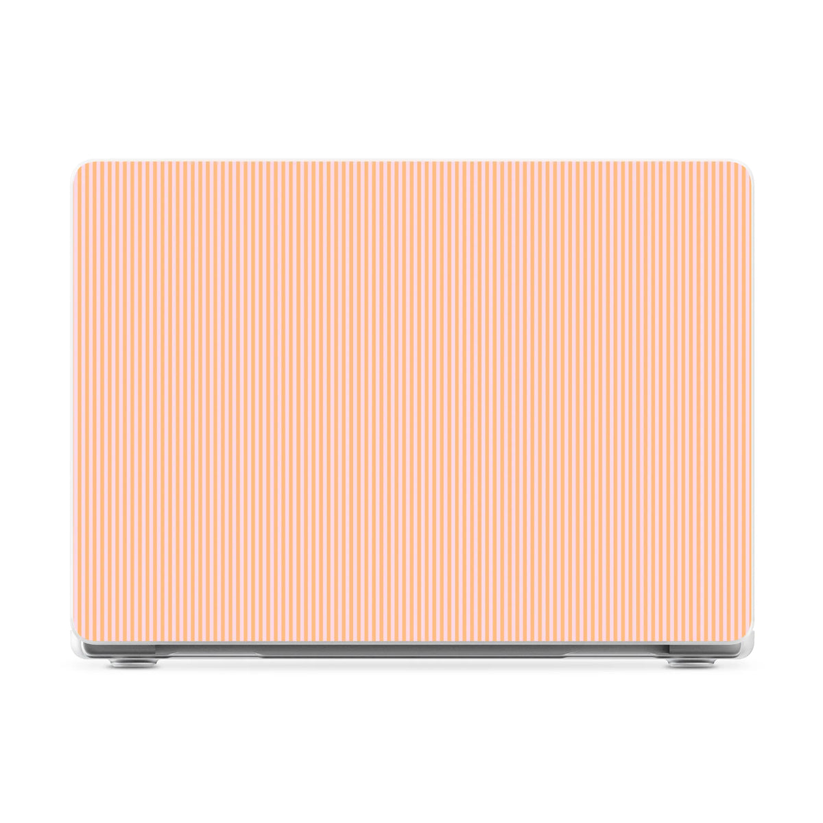 Stripes and the City | Orange & Pink Pinstripe Laptop Shell