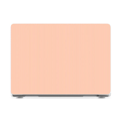 Stripes and the City | Orange & Pink Pinstripe Laptop Shell