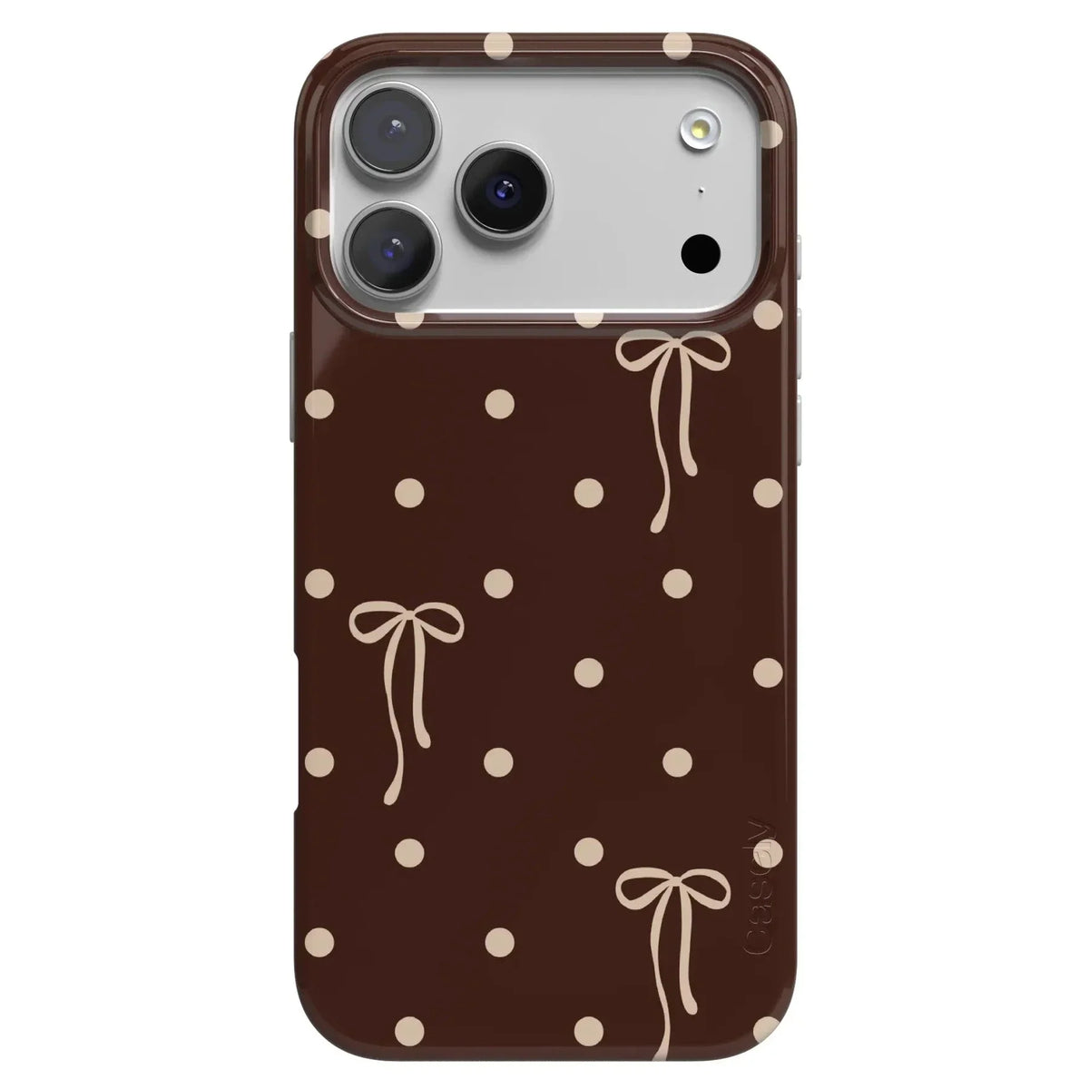 Teddy Bows | Brown Polka Dot Case