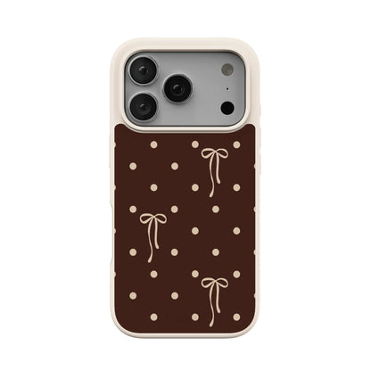 Teddy Bows | Brown Polka Dot Case
