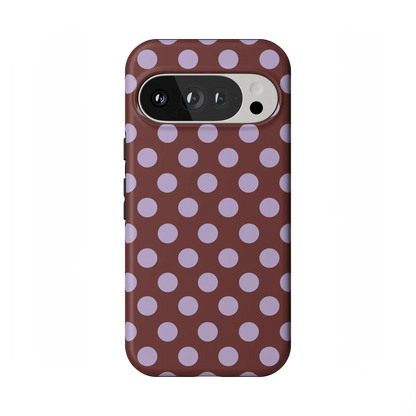 Spotted in SoHo | Burgundy Polka Dot Case