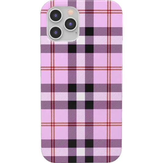 As if! | Light Purple Plaid Case