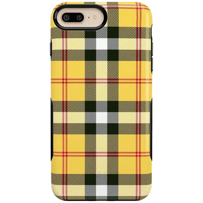 As if! | Yellow Plaid iPhone Case