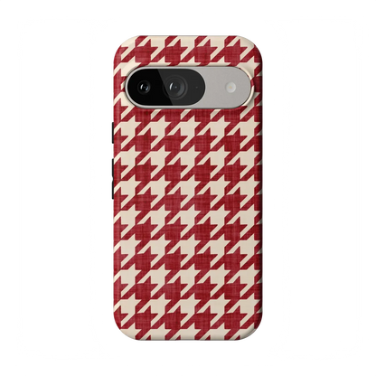 Scarlet Stitch | Red Houndstooth Case
