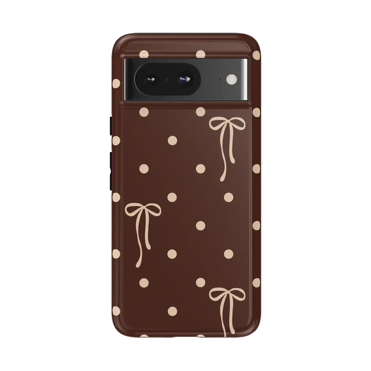 Teddy Bows | Brown Polka Dot Case