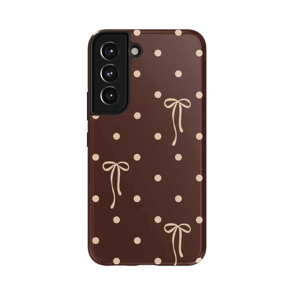 Teddy Bows | Brown Polka Dot Case