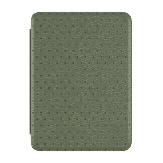 On the Dot | Olive Green Polka Dot Kindle Case