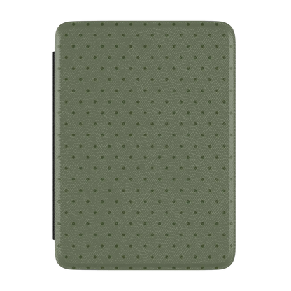 On the Dot | Olive Green Polka Dot Kindle Case