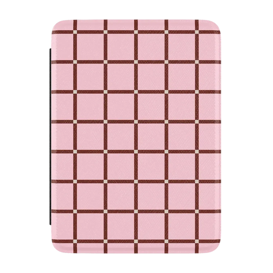 Uptown Gridlock | Pink Checkerboard Kindle Case
