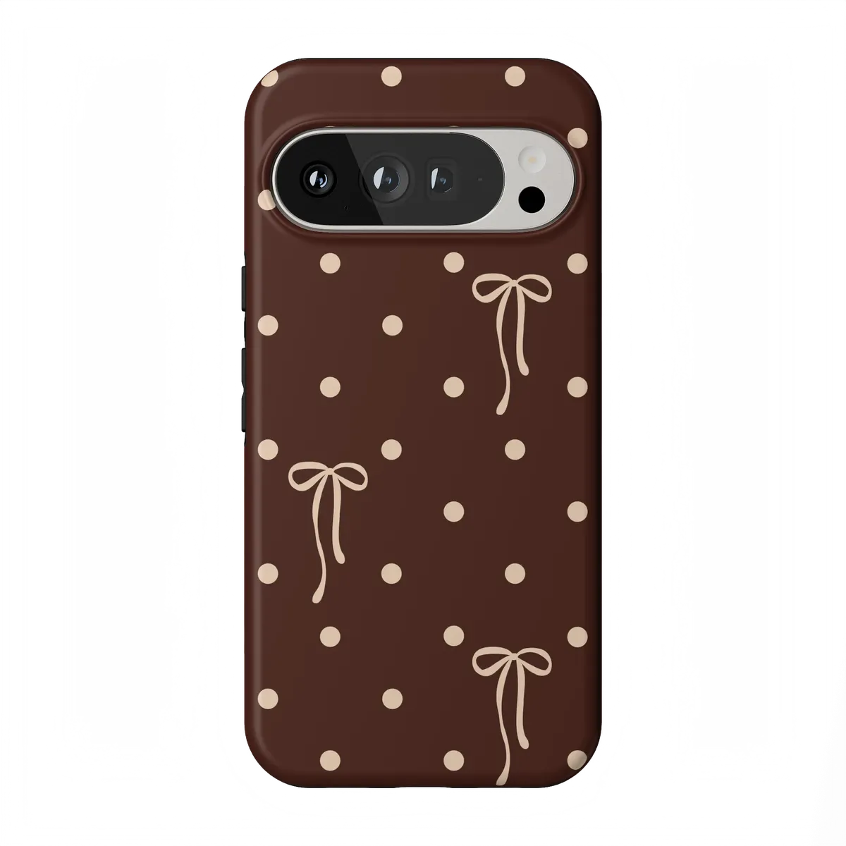 Teddy Bows | Brown Polka Dot Case