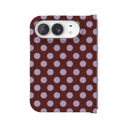 Spotted in SoHo | Burgundy Polka Dot Case