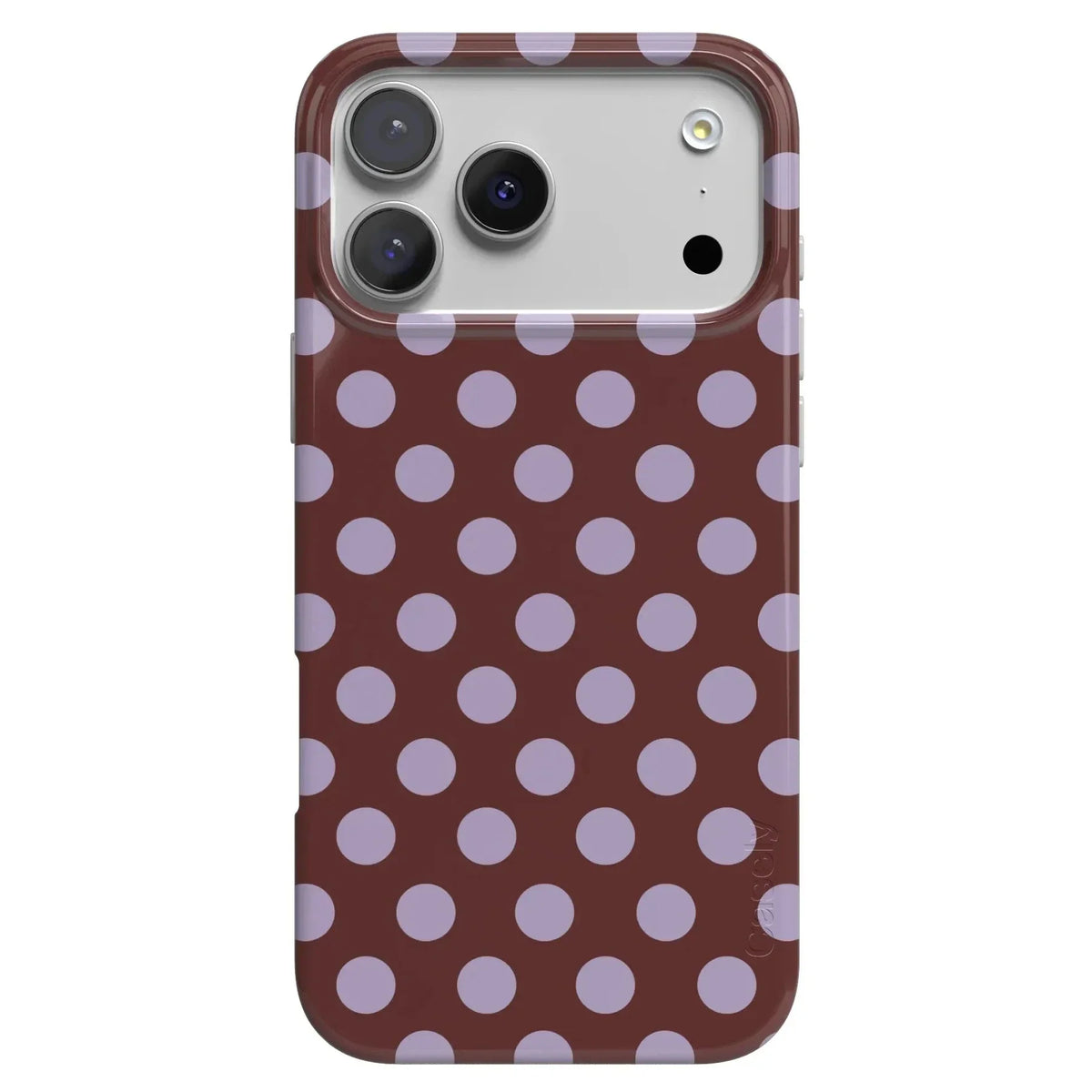 Spotted in SoHo | Burgundy Polka Dot Case