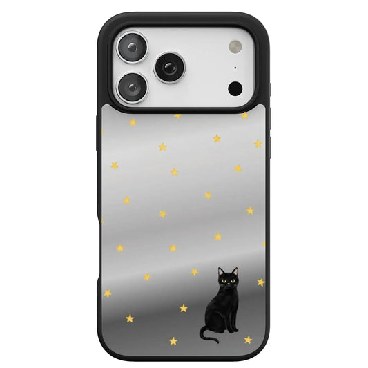 Black Meow-gic | Mirrored Cat Case