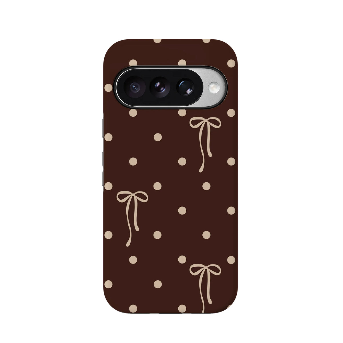 Teddy Bows | Brown Polka Dot Case