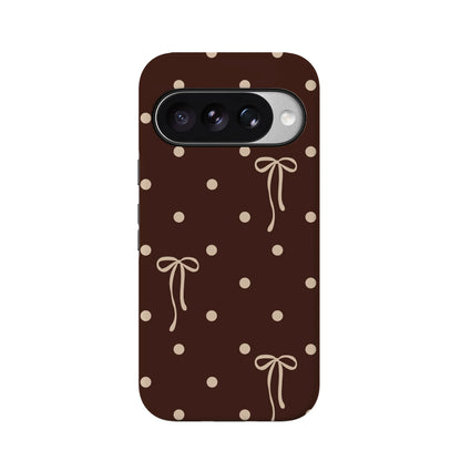 Teddy Bows | Brown Polka Dot Case