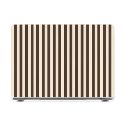 S'more Stripes | Brown Striped Laptop Shell