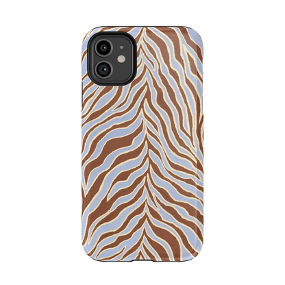 Untamed | Brown & Blue Zebra Case