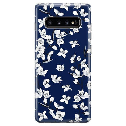 Floral Forest | Navy Cherry Blossom Floral Samsung Case