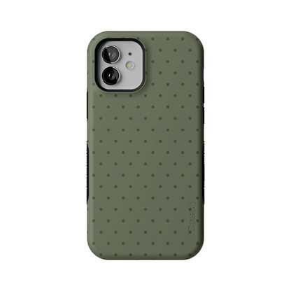 On the Dot | Olive Green Polka Dot Case