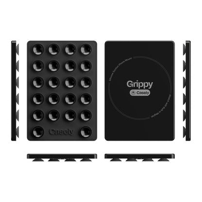 Grippy | Black Silicone Suction Phone Mount with MagSafe