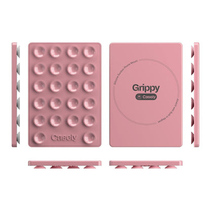 Grippy | Pink Silicone Suction Phone Mount with MagSafe
