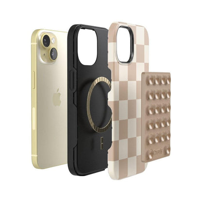 Grippy | Taupe Silicone Suction Phone Mount with MagSafe