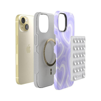 Grippy | White Silicone Suction Phone Mount with MagSafe