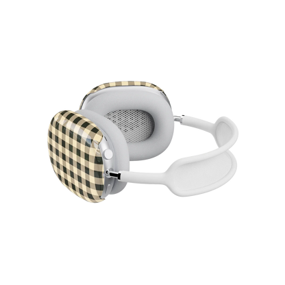 Cedar Lane | Black & Cream Gingham AirPods Max Case