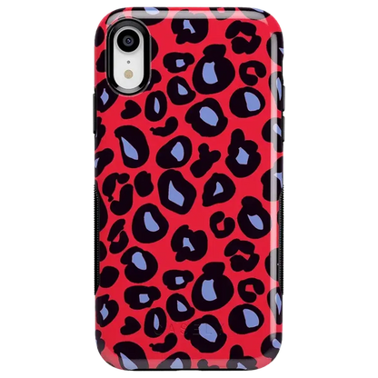 Into the Wild | Red & Blue Leopard Print Case