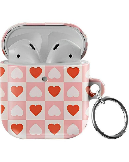 King of My Heart | Checkered Hearts AirPods Case