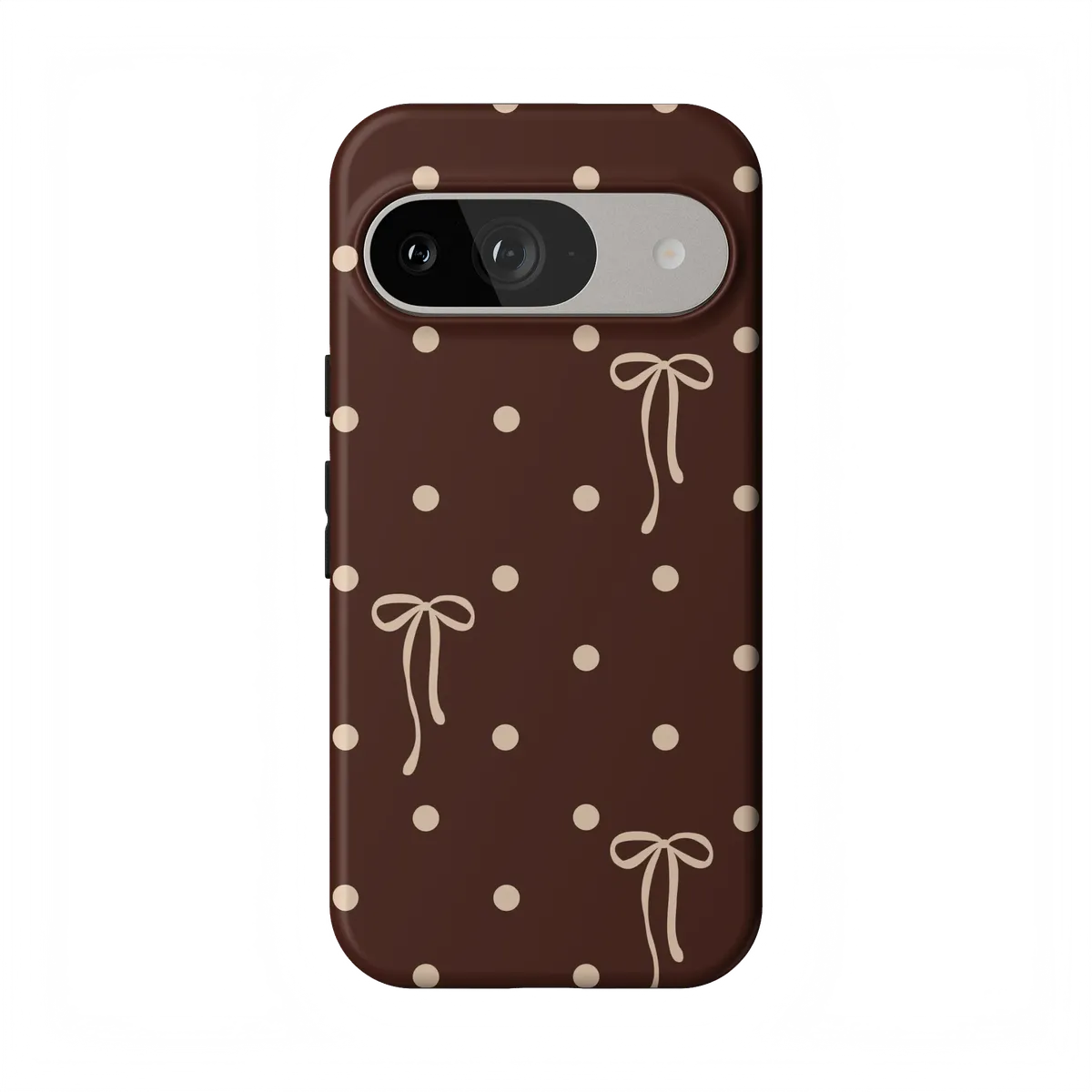 Teddy Bows | Brown Polka Dot Case