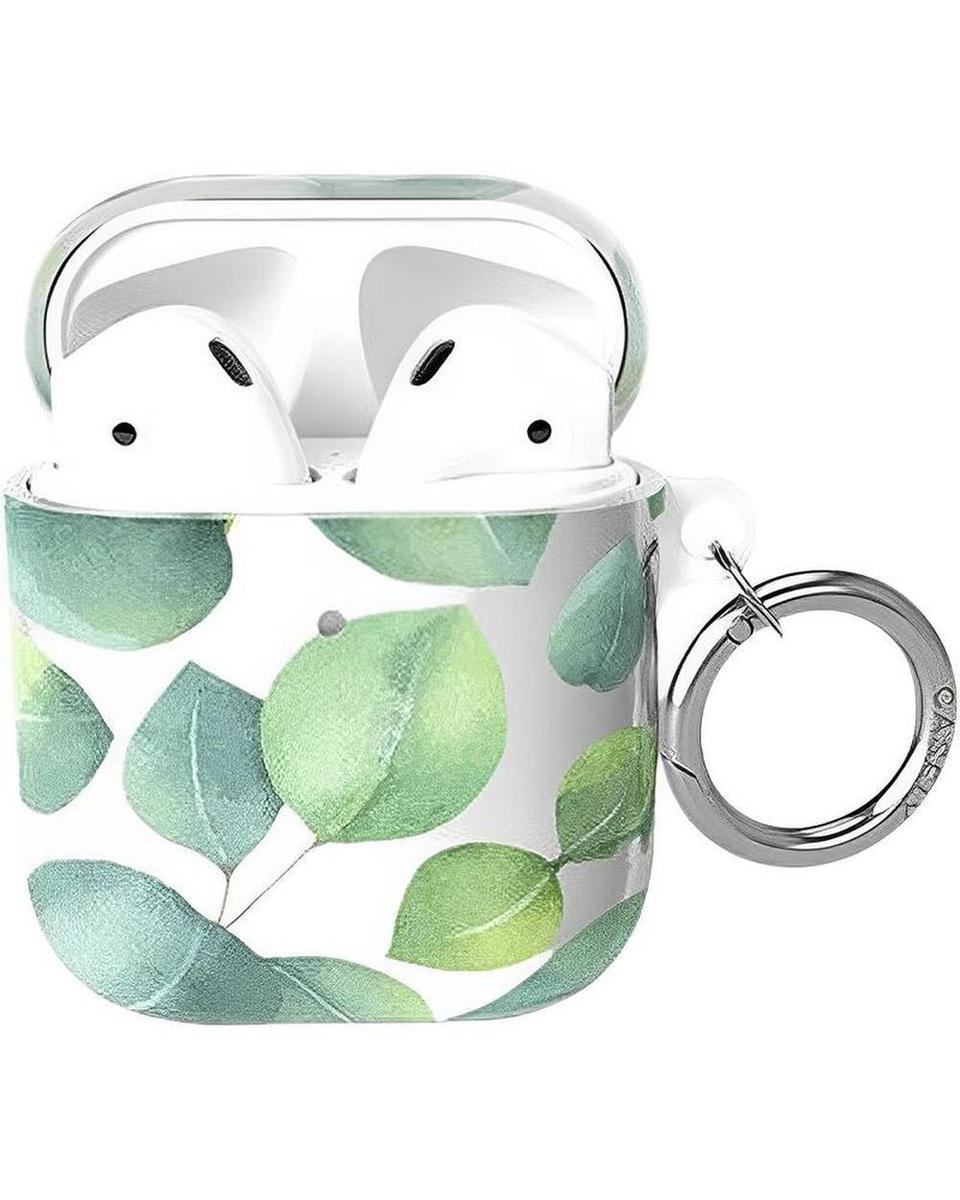 Leaf Me Alone | Green Floral Print AirPods Case