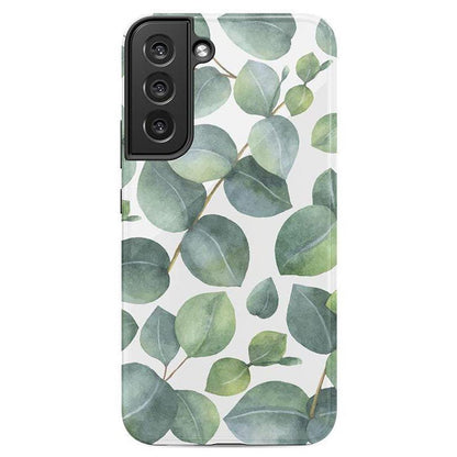 Leaf Me Alone | Green Floral Print Samsung Case
