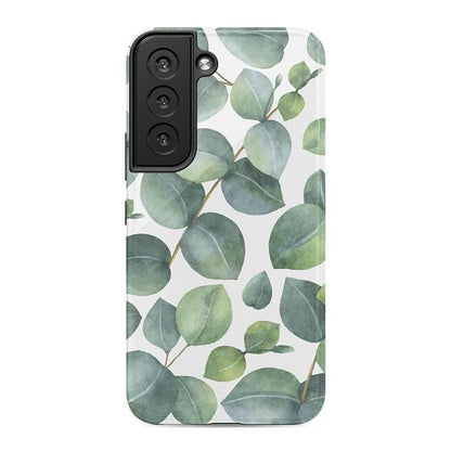 Leaf Me Alone | Green Floral Print Samsung Case