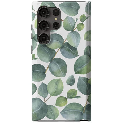 Leaf Me Alone | Green Floral Print Samsung Case