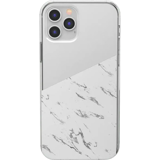 Let's Split | Half White Clear Marble Case