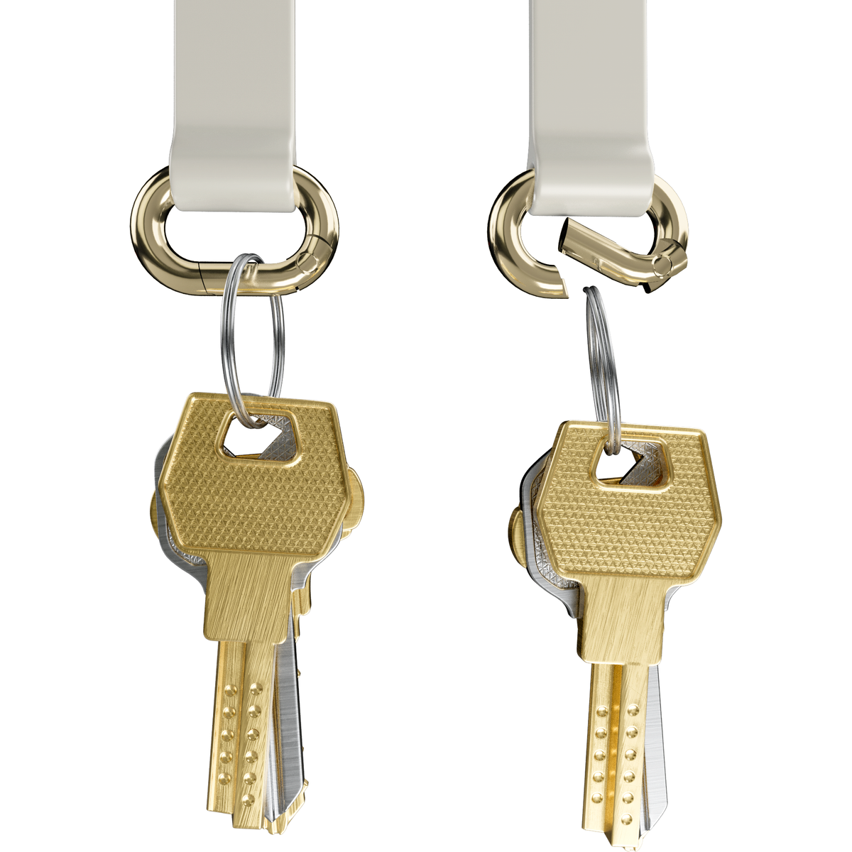 MagRing+ | Bone White Magnetic Adjustable Phone Ring with Keychain