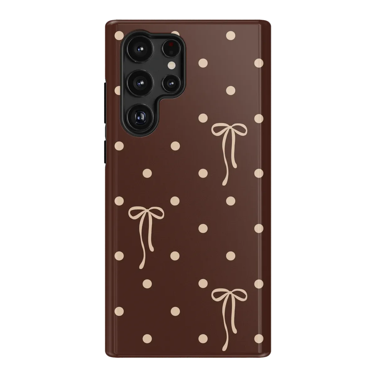 Teddy Bows | Brown Polka Dot Case