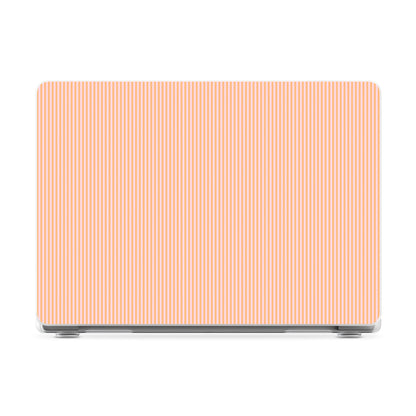 Stripes and the City | Orange & Pink Pinstripe Laptop Shell